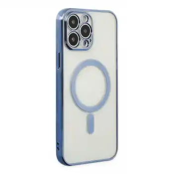 İphone 14 Pro Kılıf Magneticsafe Lazer Silikon - Sierra Blue