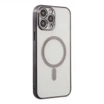 İphone 14 Pro Kılıf Magneticsafe Lazer Silikon - Siyah