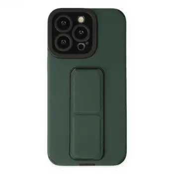 İphone 14 Pro Kılıf Mega Standlı Silikon - Yeşil