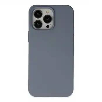 İphone 14 Pro Kılıf Nano İçi Kadife Silikon - Gri