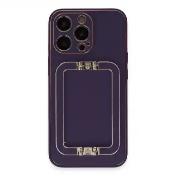 İphone 14 Pro Max Kılıf Coco Elit Kapak - Derin Mor