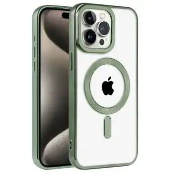 İphone 14 Pro Max Kılıf Kronos Magsafe Kapak - Koyu Yeşil