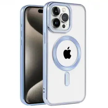 İphone 14 Pro Max Kılıf Kronos Magsafe Kapak - Sierra Blue