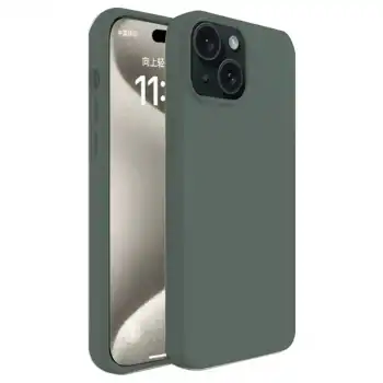 İphone 15 Kılıf First Silikon - Koyu Yeşil