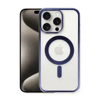 İphone 15 Pro Kılıf Erozi Magsafe Kapak - Lacivert