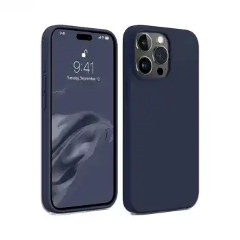 İphone 15 Pro Kılıf First Silikon - Lacivert