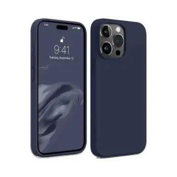 İphone 15 Pro Max Kılıf First Silikon - Lacivert