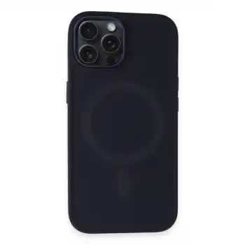 İphone 15 Pro Max Kılıf Oslo Magsafe Kapak - Lacivert