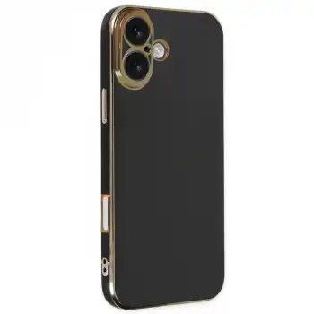 İphone 16 Kılıf Volet Silikon - Siyah