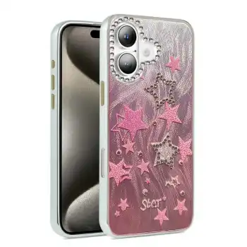 İphone 16 Plus Kılıf Blade Aynalı Desenli Kapak - Desen 7