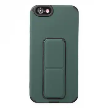 İphone 6 Kılıf Mega Standlı Silikon - Yeşil