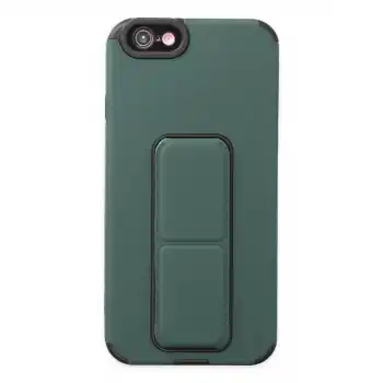 İphone 6 Kılıf Mega Standlı Silikon - Yeşil