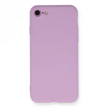 İphone 7 Kılıf Nano İçi Kadife Silikon - Lila