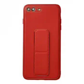 İphone 7 Plus Kılıf Coco Deri Standlı Kapak - Kırmızı