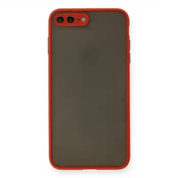 İphone 7 Plus Kılıf Montreal Silikon Kapak - Kırmızı
