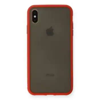 İphone Xs Max Kılıf Montreal Silikon Kapak - Kırmızı