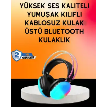 IPX4 Suya Dayanıklı Kablosuz Kulak Üstü Gaming Kulaklık