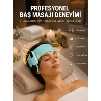 Isıtmalı Baş Masaj Aleti Rahatlatıcı ve Stres Giderici Tasarım Yeni Nesil