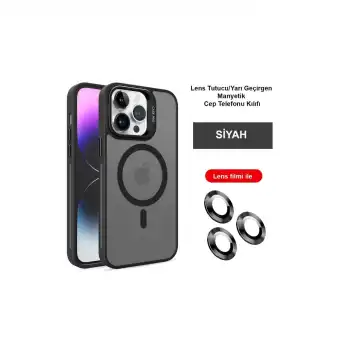 Joko Apple İphone 14 Pro Kılıf Flet Lens Magsafe Kapak - Siyah