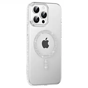 Joko Apple İphone 14 Pro Max Move Taşlı Magsafe Kapak - Gümüş