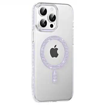 Joko Apple İphone 15 Pro Move Taşlı Magsafe Kapak - Lila