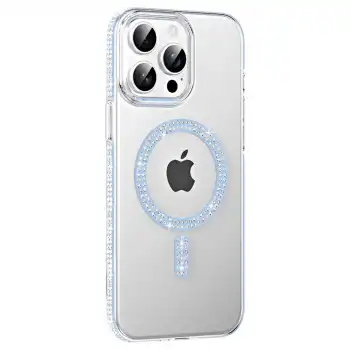 Joko Apple İphone 15 Pro Move Taşlı Magsafe Kapak - Mavi