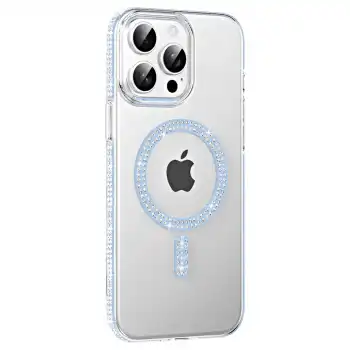 Joko Apple İphone 15 Pro Move Taşlı Magsafe Kapak - Mavi