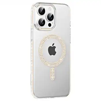 Joko Apple İphone 15 Pro Move Taşlı Magsafe Kapak - Pembe