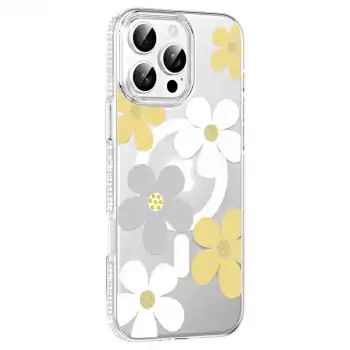 Joko Apple İphone 16 Pro Floral Magsafe Kapak - Sarı
