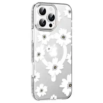Joko Apple İphone 16 Pro Max Floral Magsafe Kapak - Beyaz
