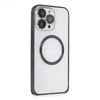 Joko İphone 14 Pro Kılıf Metal Bumper Magneticsafe Kapak - Derin Mor