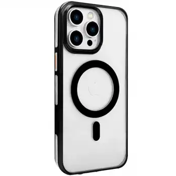 Joko İphone 15 Pro Gleam Pc Sert Magsafe Kılıf - Şeffaf-siyah