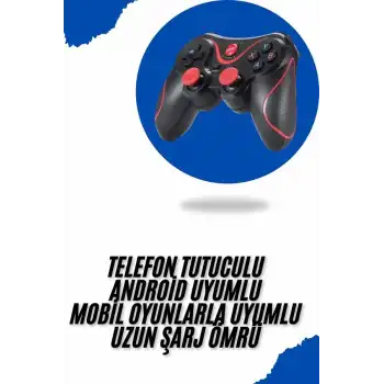 Joystik Gamepad Bluetooth Telefon Tutucu Oyun Kolu Telefon Android Uyumlu
