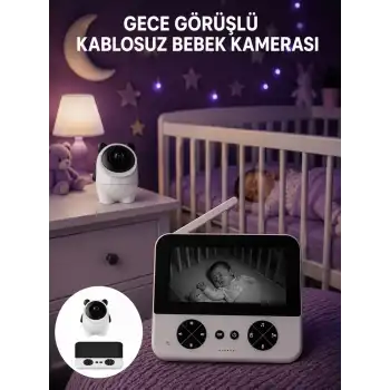 Kablosuz Bebek Kamera Sistemi Ninni ve Alarm Özellikli Yeni Nesil