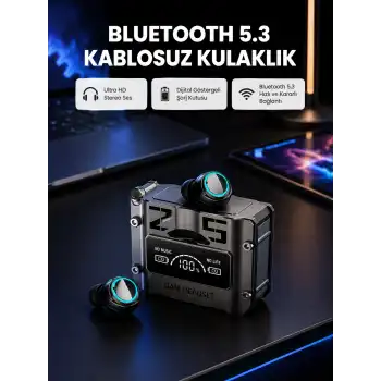 Kablosuz Bluetooth 5.3 Kulaklık – Aktif Gürültü Engelleme ve Gecikmesiz Oyun Modu