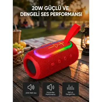 Kablosuz Hoparlör – Bluetooth 5.1, Güçlü Bas ve 10 Metre Menzil