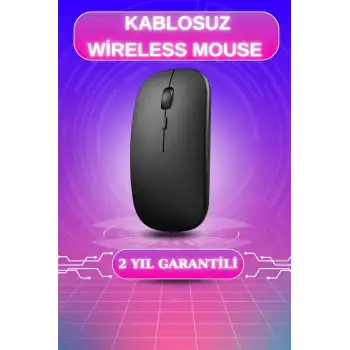 Kablosuz Mouse Fare Şarjlı Bluetooth Wireless Çift Modlu Sessiz