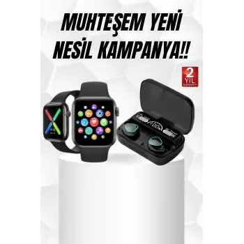 Kaliteli Akıllı Saat ve Kaliteli Bluetooth Kulaklık ANC Özelliği Uzun Pil Ömrü