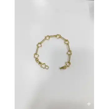 Kalp Tasarımlı Taşlı Cm Bileklik