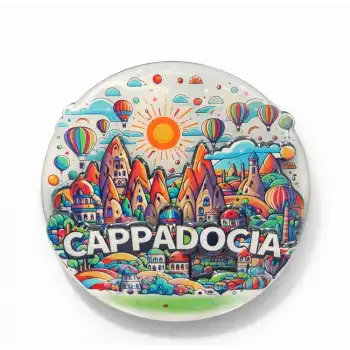 Kapadokya Temalı Ahşap Buzdolabı Magneti Alk5053
