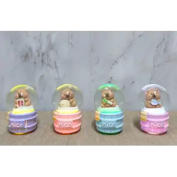 Kapibara Tasarımlı Işıklı Kar Küresi Alk5022