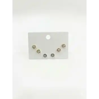Kare Taş Altılı Küpe