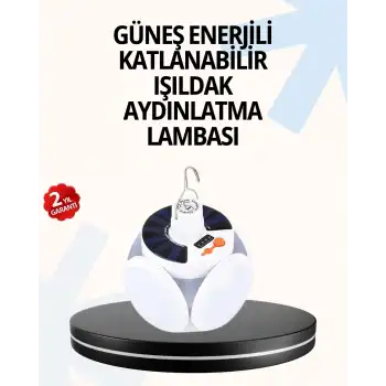 Katlanabilir 5 Kanatlı Solar LED Bahçe ve Kamp Lambası