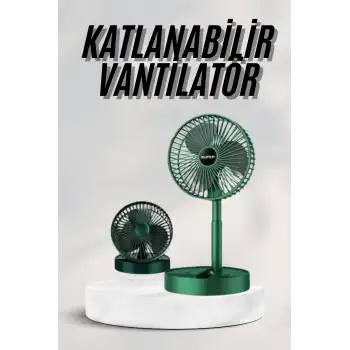 Katlanabilir Teleskopik Şarjlı Fan Masaüstü Soğutucu Vantilatör