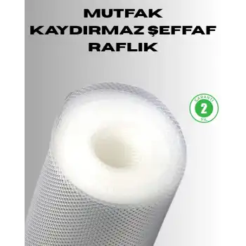 Kaydırmaz şeffaf raflık çekmece örtüsü 45x300 cm