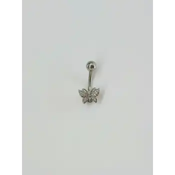 Kelebek Detaylı Göbek Piercing