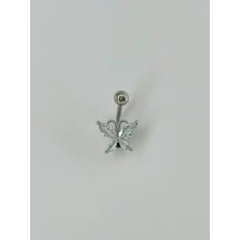 Kelebek Detaylı Göbek Piercing