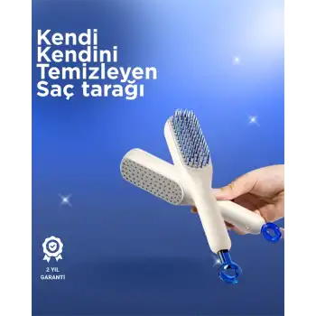 Kendini Temizleyen Tarak-Tüm Saç Tiplerine Uygun Kullanım