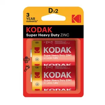 Kodak 2 Adet Çinko Karbon Blister Büyük Pil