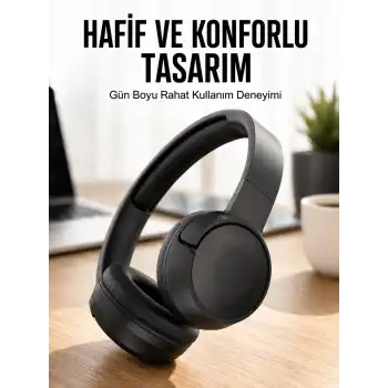 Kulak Üstü Kablosuz Bluetooth Kulaklık Gürültü Önleyici Uzun Şarj Süreli
